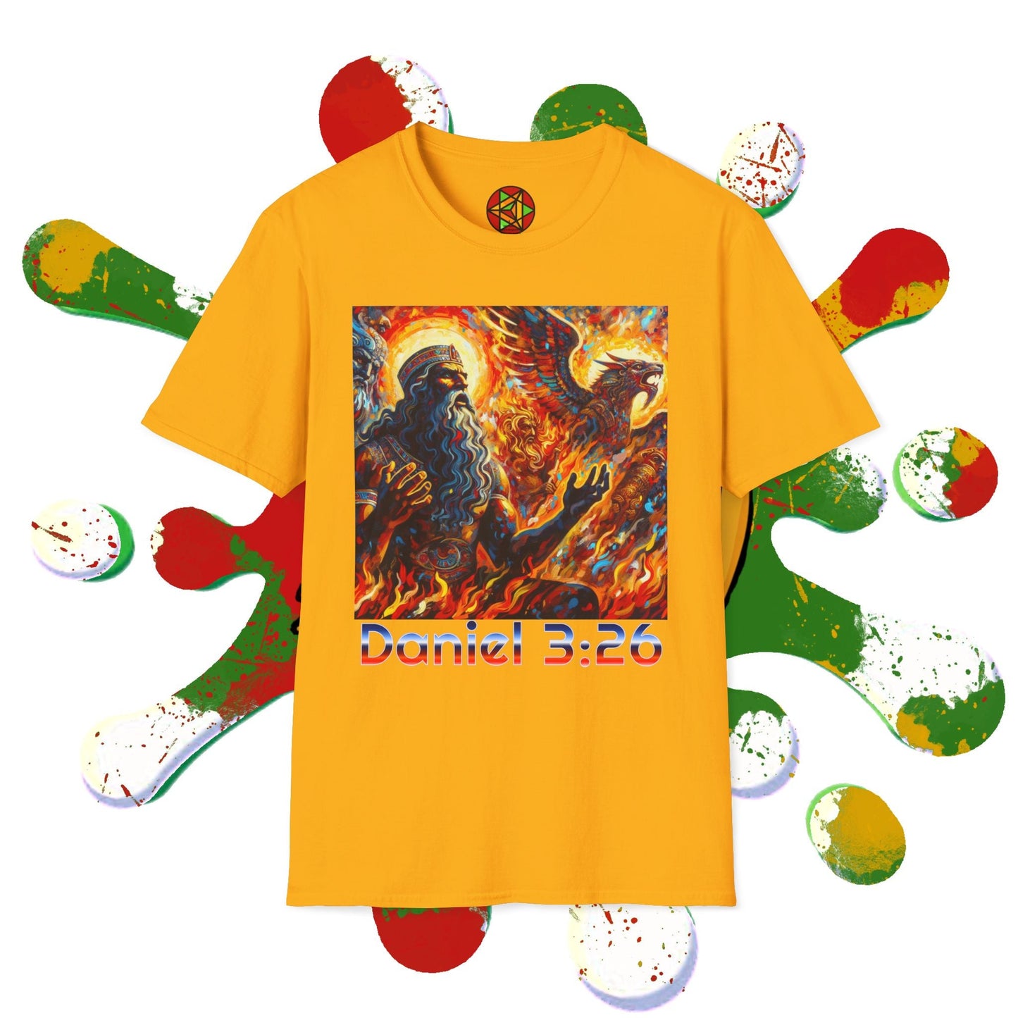 Daniel 3:26 Fiery Furnace T-Shirt — Shadrach Meshach Abednego Christian Tee Printify