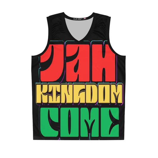Rasta "Jah Kingdom Come" Basketball Jersey – Reggae AOP Tank Printify