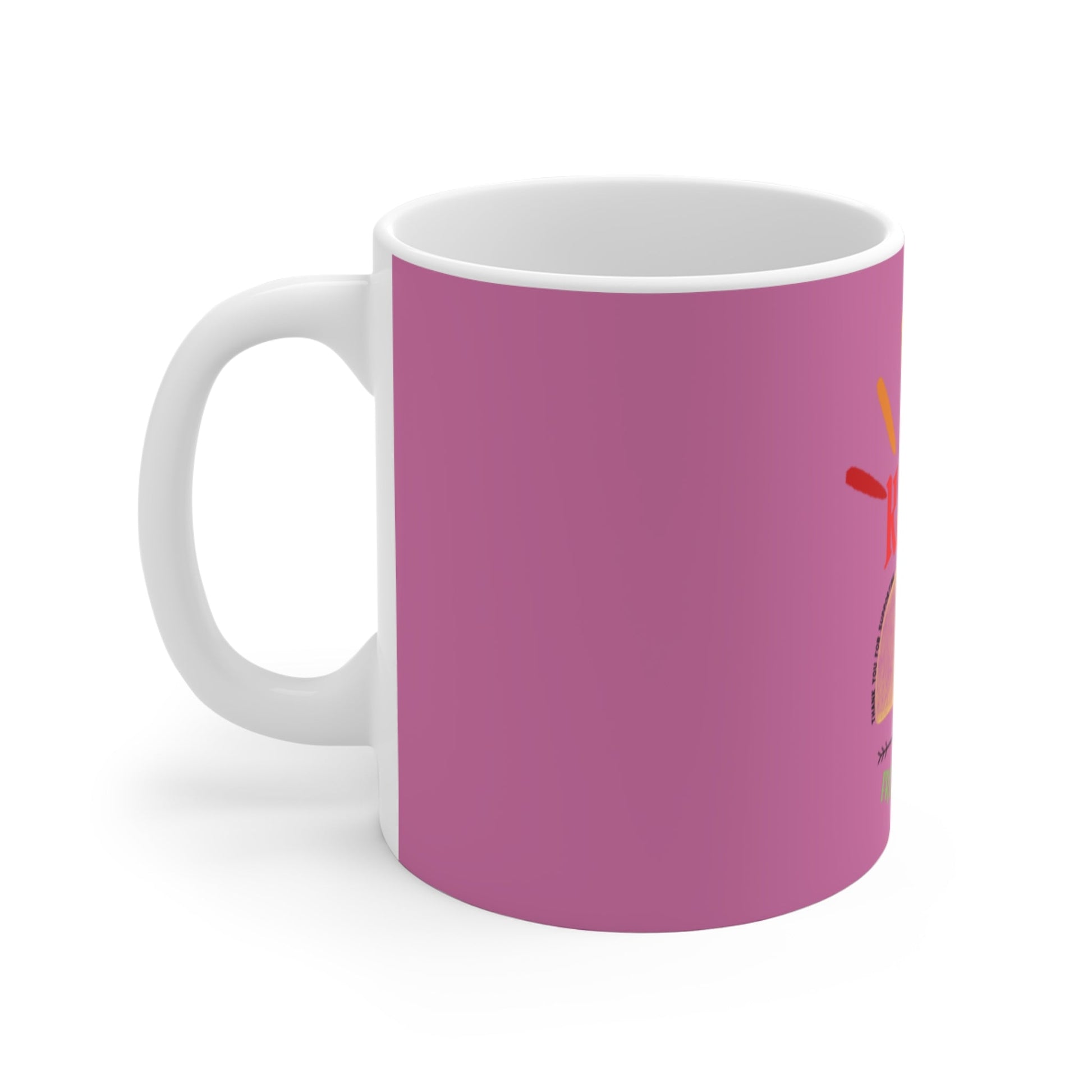 KaRas Bakery Bread Mug — 11oz Coffee Cup with Colorful Sunrise Pastry Design Printify