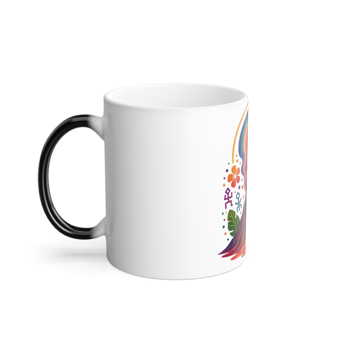 Color Morphing Mug — Rainbow Goddess Heat-Change Ceramic Mug (11 oz) Printify