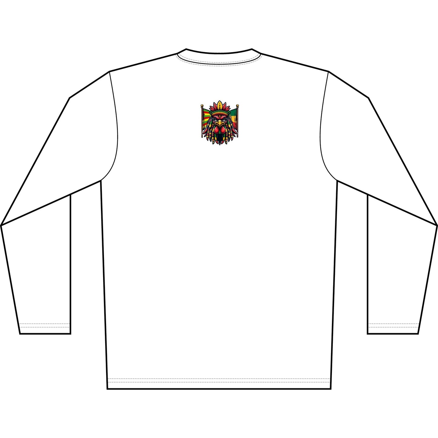 Long Sleeve Shirt — "Jah Kingdom Come" Rasta Reggae Graphic Printify
