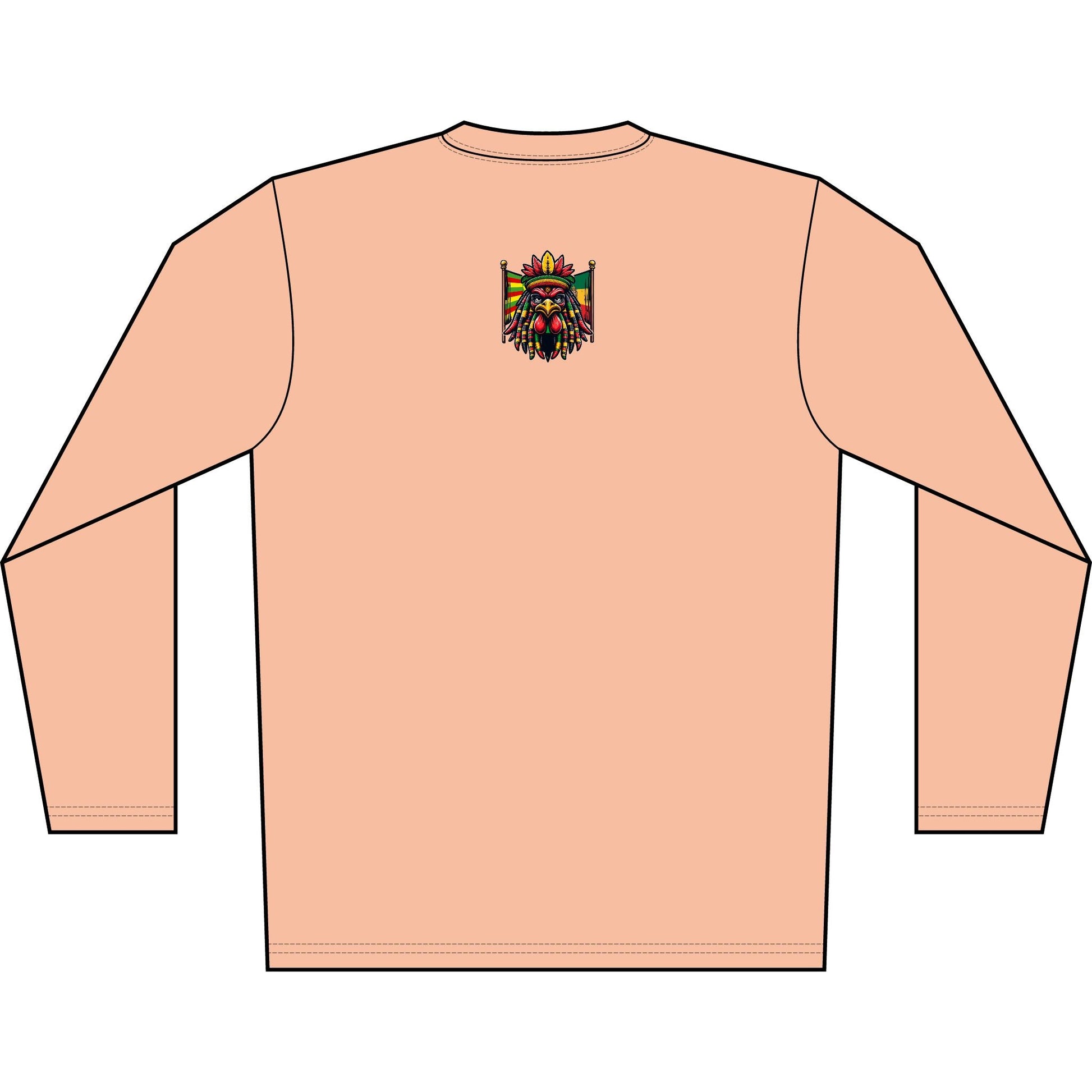 Long Sleeve Shirt — "Jah Kingdom Come" Rasta Reggae Graphic Printify