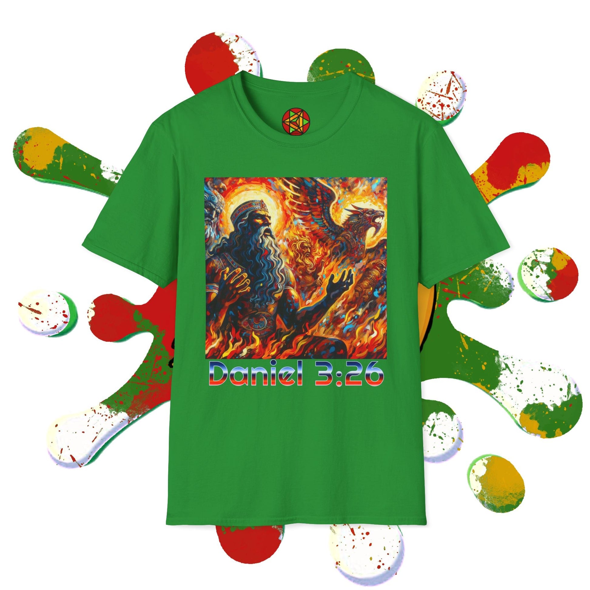 Daniel 3:26 Fiery Furnace T-Shirt — Shadrach Meshach Abednego Christian Tee Printify
