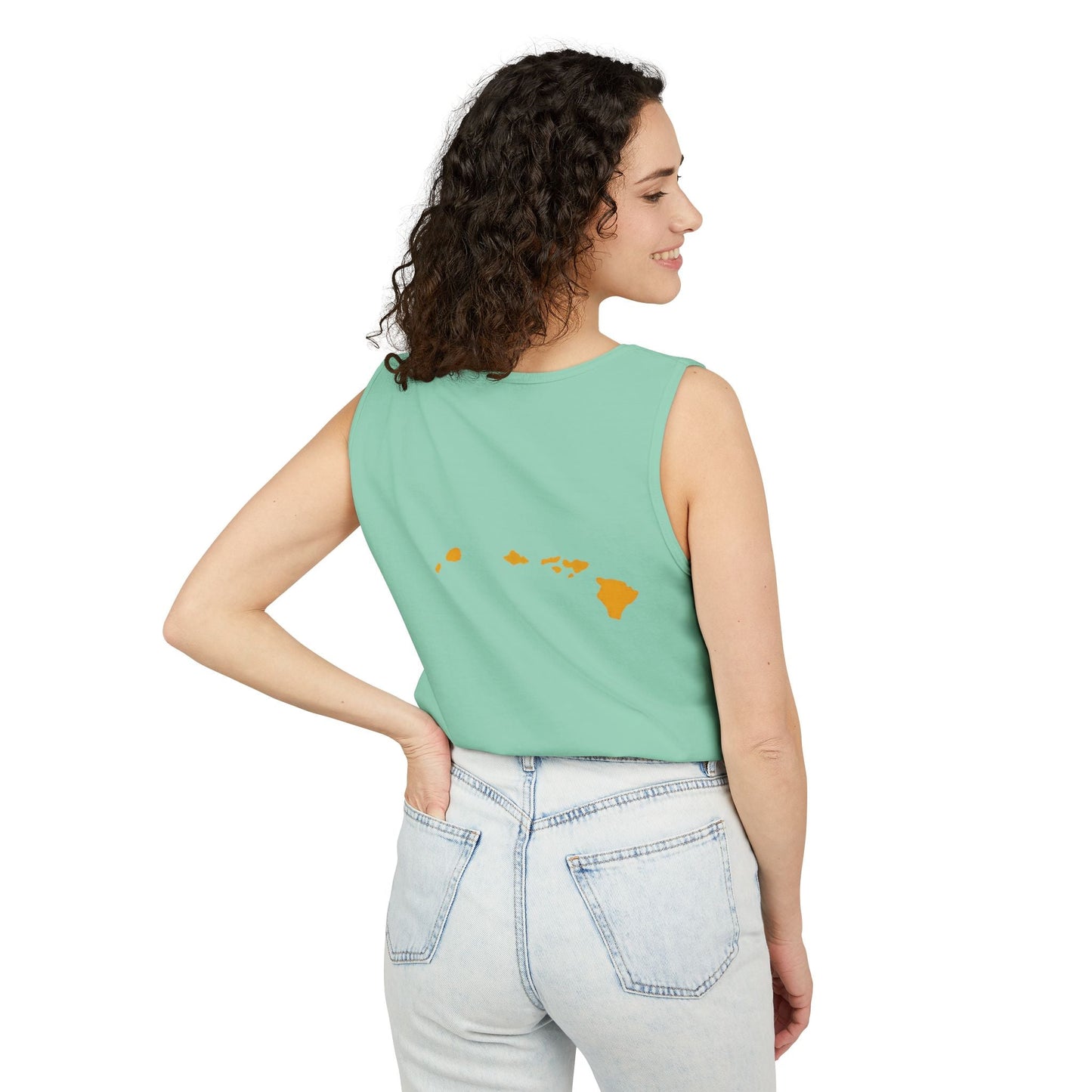 Kanaka Fyah Decorative Script Tank Top — Hawaiian Pride Graphic Tank Printify