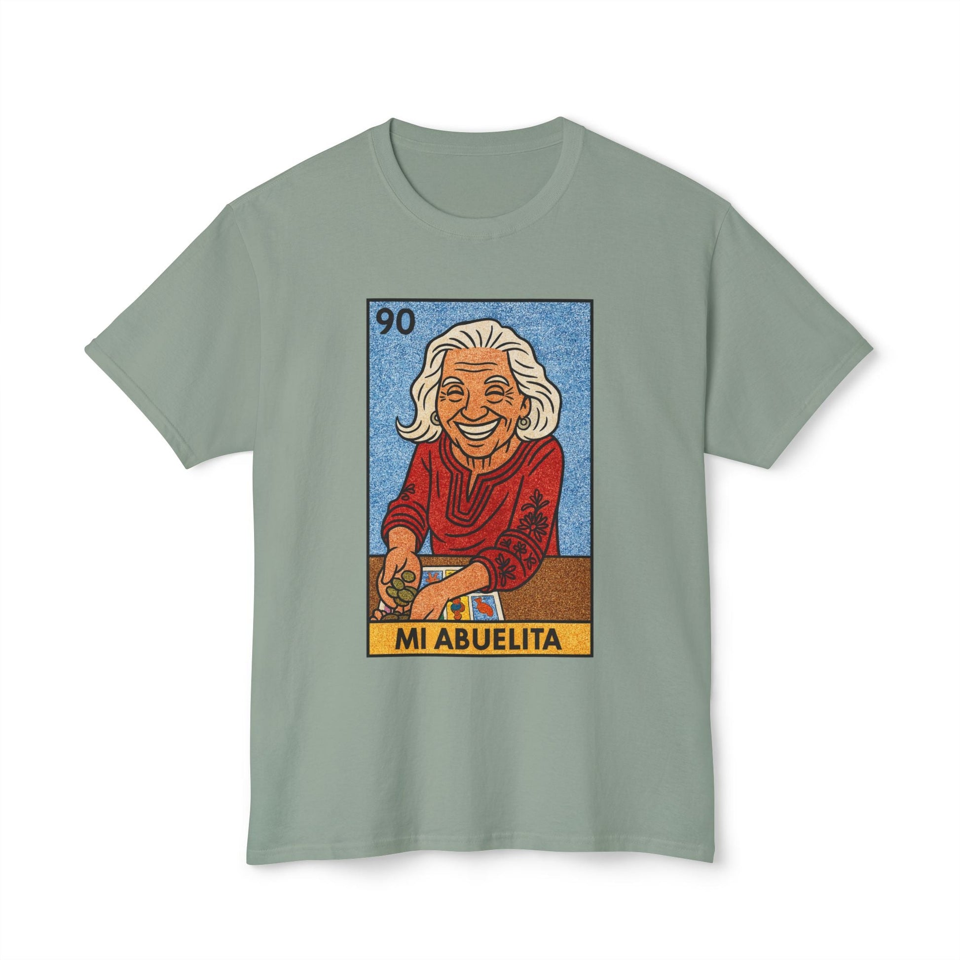 Mi Abuelita Lotería Card T-Shirt — Vintage Hispanic Grandma Tribute Printify