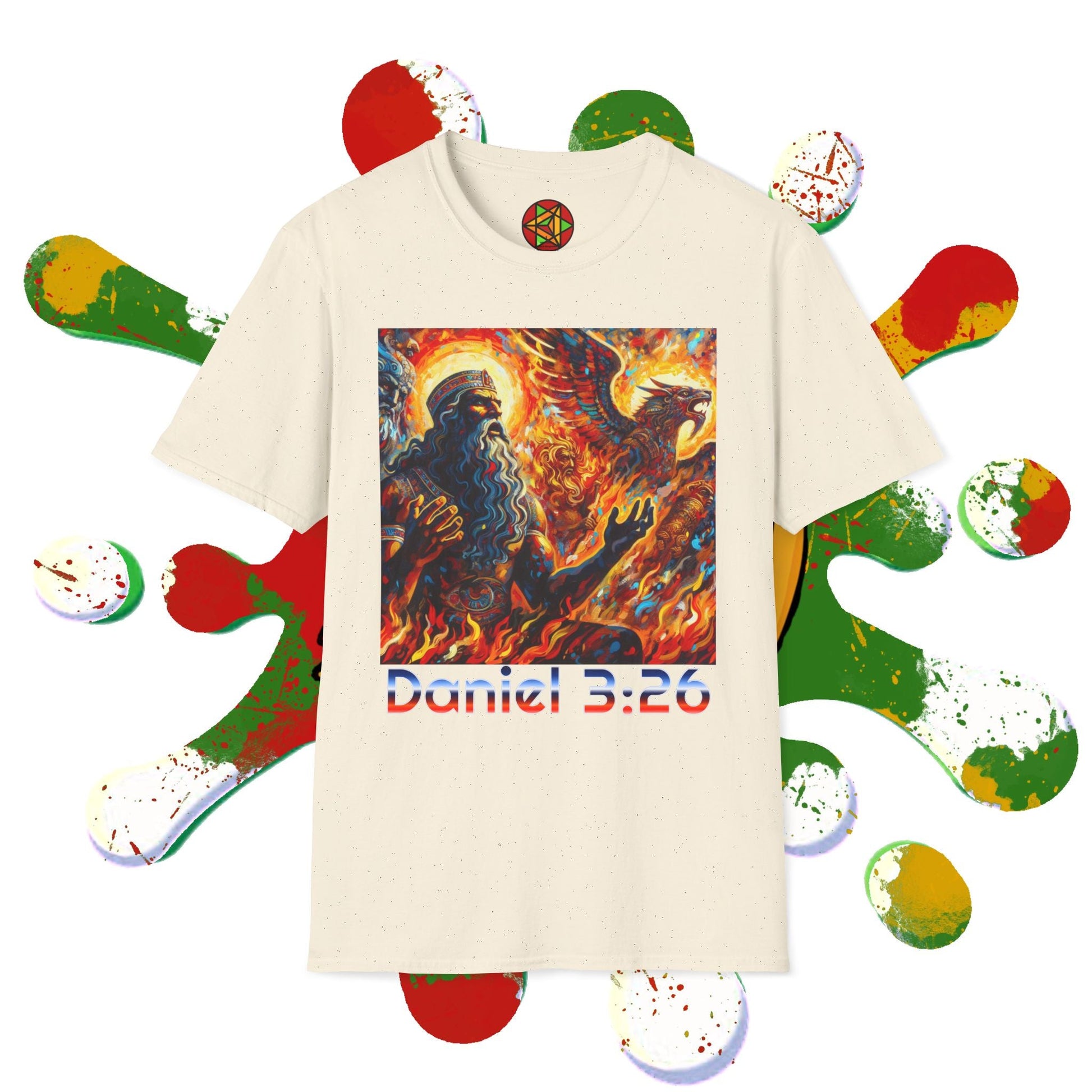 Daniel 3:26 Fiery Furnace T-Shirt — Shadrach Meshach Abednego Christian Tee Printify